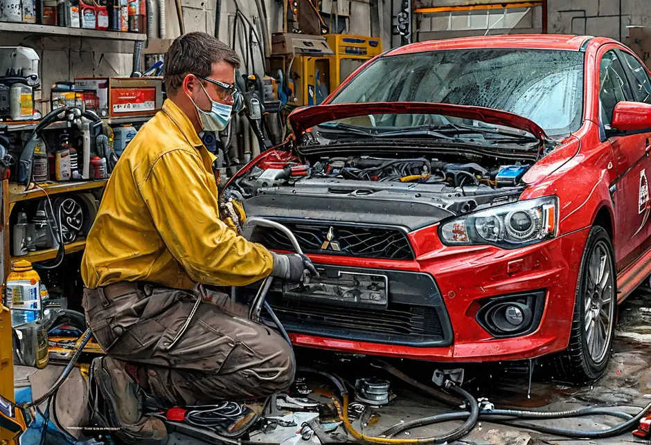 Заправка кондиционера Митсубиси Лансер